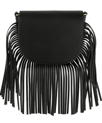 Women Tassel Crossbody Purse Handbag CH015 BLACK